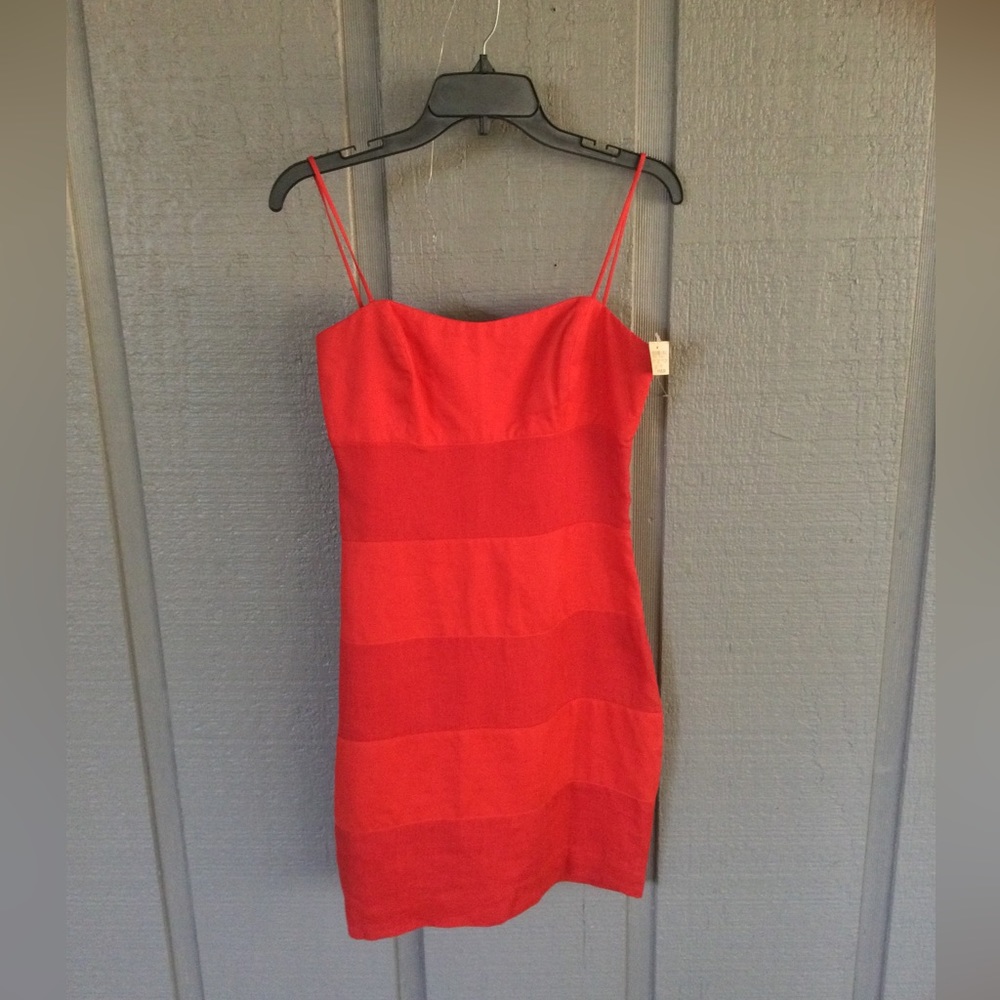 Geary Roark Linen Mini Dress Size 6 Colorblock Sleeveless Women Preppy